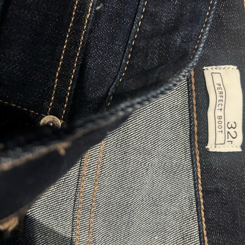 GAP 1969 perfect Bootcut Women's Dark Blue Jeans 32r - Picture 3 of 6
